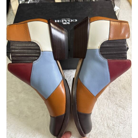 Coach Patchwork Bandit Bootie Leather Womens New in Box Size 9.5 - Picture 3 of 8